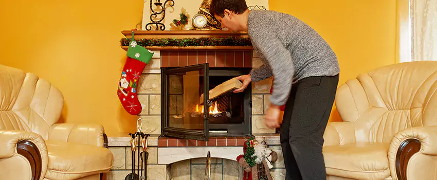 Rusted Metal Fireplace Restoration in South Valley, Utah